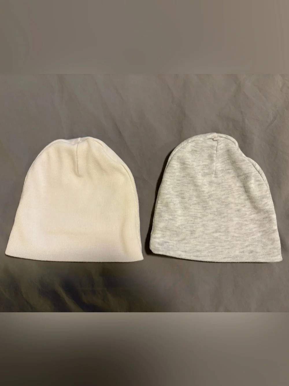 Carter’s 0-3M Purely Soft Caps - Cream & Gray
